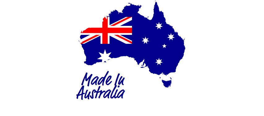 Made in Australia with flag